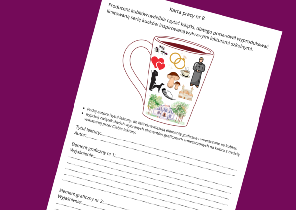 "PAN TADEUSZ” – lektury- kl. 4-8 – ikonki – powtórzenie – powtórka – egzamin – karta pracy