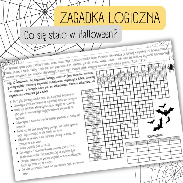 HALLOWEEN - zagadka logiczna