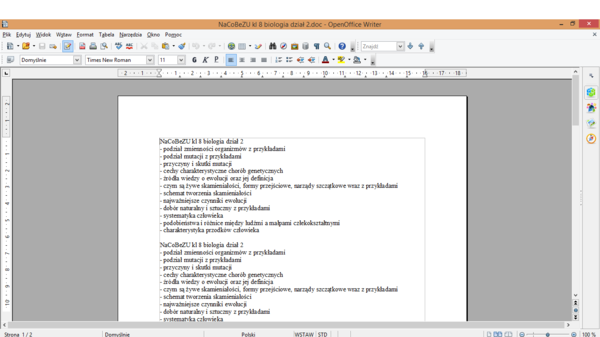 NaCoBeZU biologia klasa 8-komplet