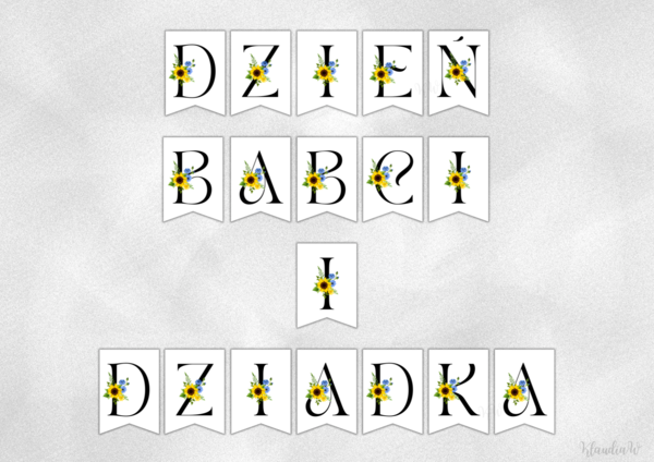 Dzień Babci i Dziadka - girlanda (PDF)