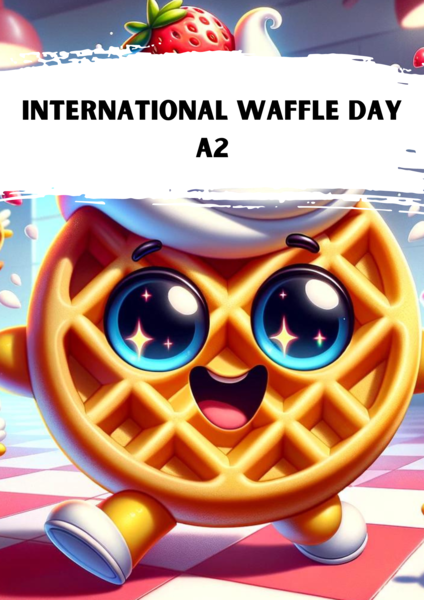 International Waffle Day A2. Dzień gofra. Gotowa lekcja angielskiego. Karty pracy. Worksheet.