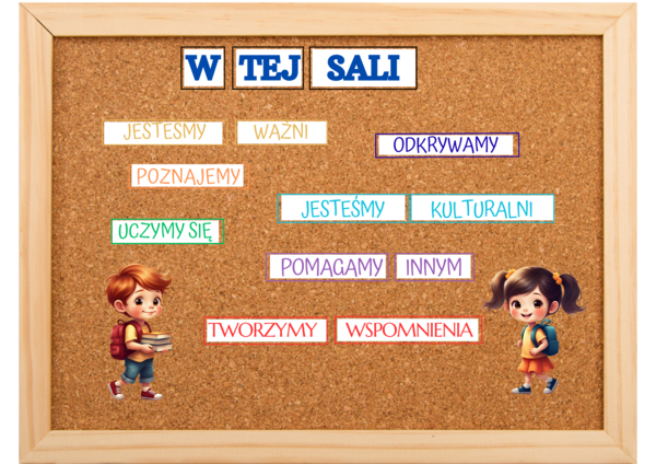 W tej sali - dekoracja na gazetkę lub drzwi (pdf)