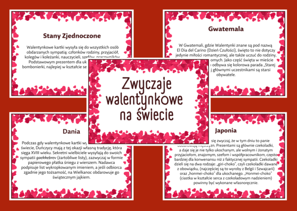 ZWYCZAJE WALENTYNKOWE - WALENTYNKI – gazetka – biblioteka – świetlica – 17 stron – wersja 1