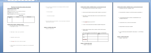 Gnój Wojciech Kuczok - karta pracy do lektury fragmentów