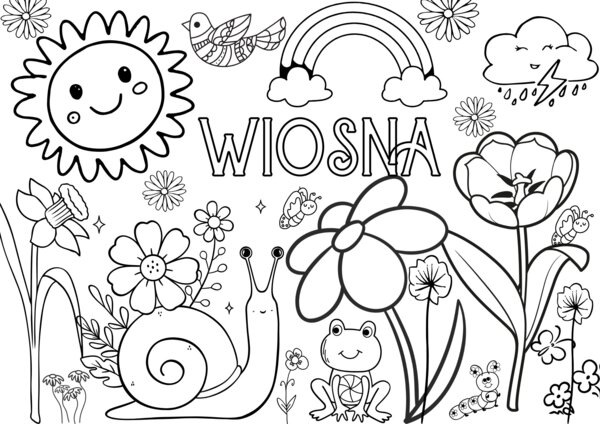 Wiosna, Kolorowanka XXL w 3 wersjach