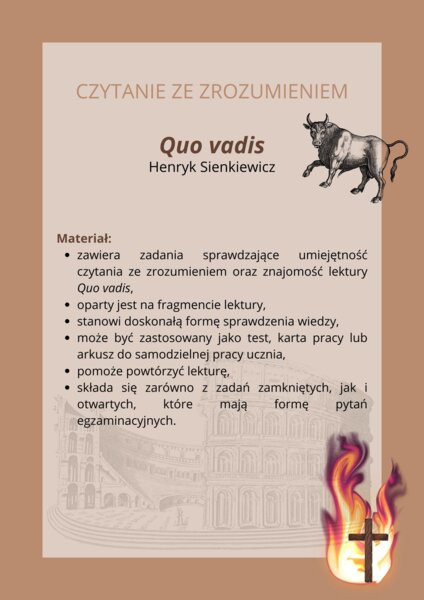 Quo vadis - czytanie ze zrozumieniem