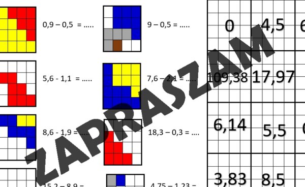 Kodowanie – odejmowanie ułamków dziesiętnych