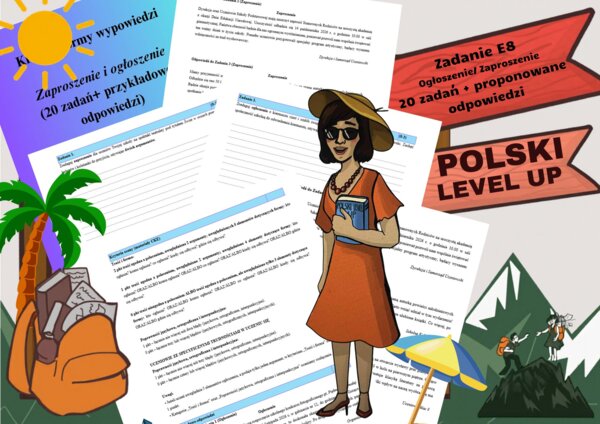 Zaproszenie i ogłoszenie_20 zadań+ proponowane odpowiedzi_Polski Level Up