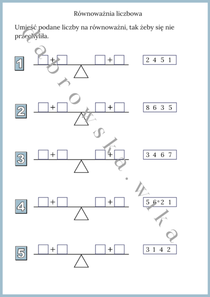 Równoważnia liczbowa