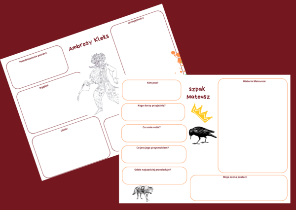 "AKADEMIA PANA KLEKSA" - 2 karty pracy