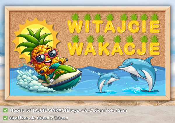 WITAJCIE WAKACJE - ANANAS - Dekoracja