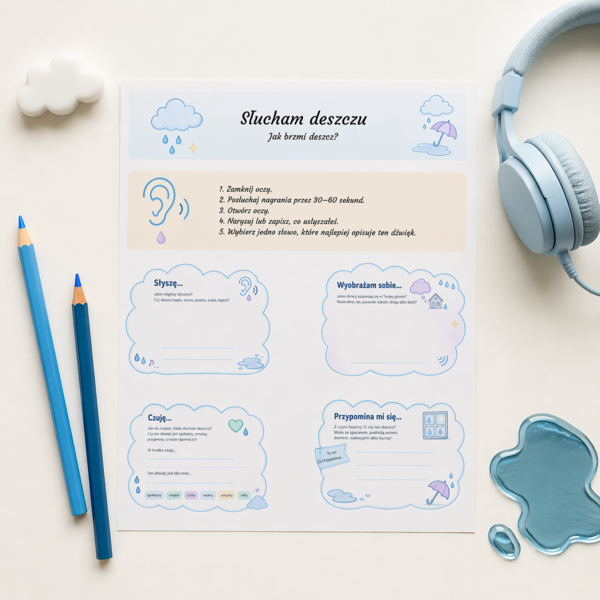 Karta słuchacza „Jak brzmi deszcz?”