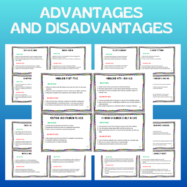 ADVANTAGES AND DISADVANTAGES SET 1