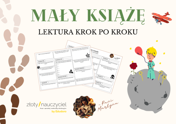 MAŁY KSIĄŻĘ: Krok po kroku - karta pracy do lektury