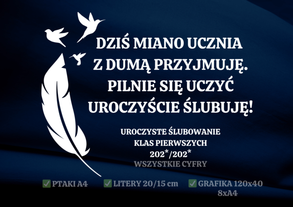 ŚLUBOWANIE KLAS PIERWSZYCH - DEKORACJA XXL
