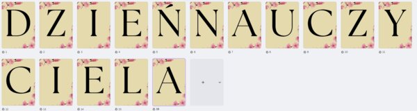 DZIEŃ NAUCZYCIELA GIRLANDA