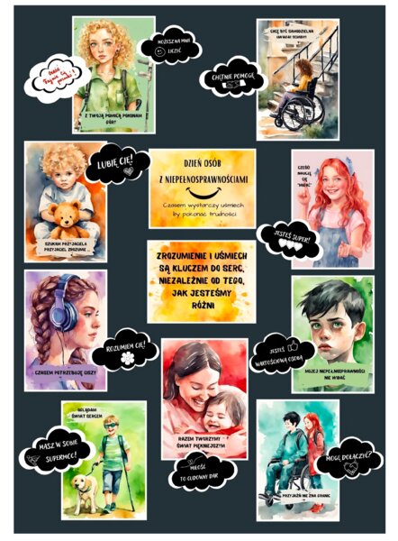 Dzień Osób Niepełnosprawnych - gazetka dzieci młodsze