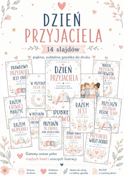 💛 DZIEŃ PRZYJACIELA – 14 slajdów do druku 💛