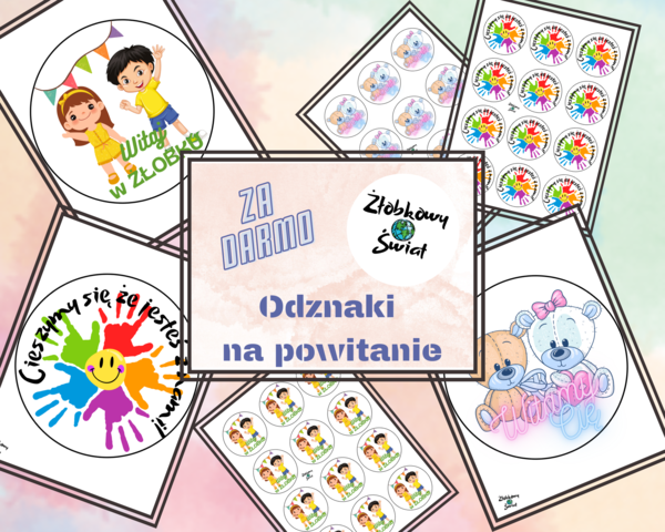 Odznaki na powitanie w żłobku