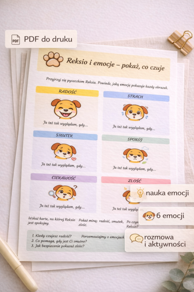 Reksio i emocje – pokaż, co czuje