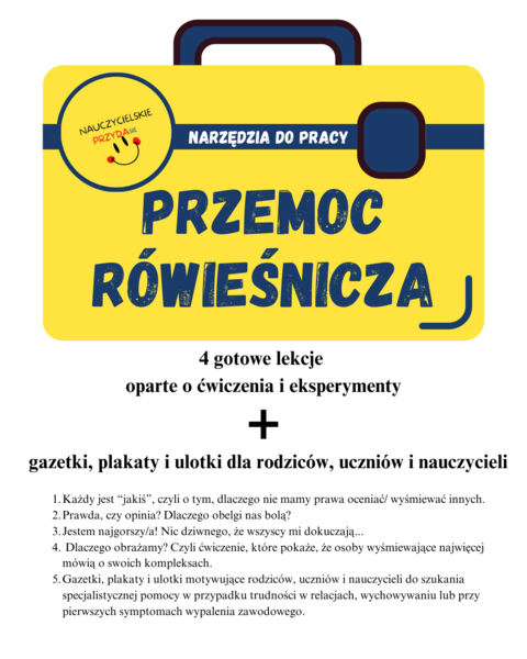 Praktyczne narzędzia dot. przemocy rówieśniczej. Skrzynka z narzedziami od Nauczycielskie PRZYDAsie