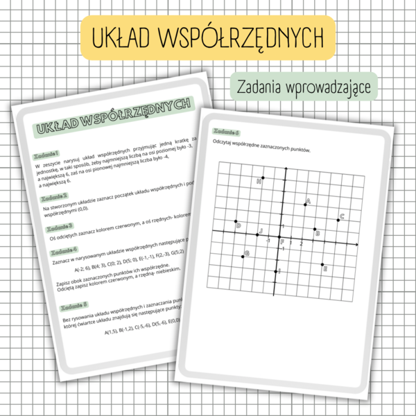 Układ współrzędnych - zadania wprowadzające.