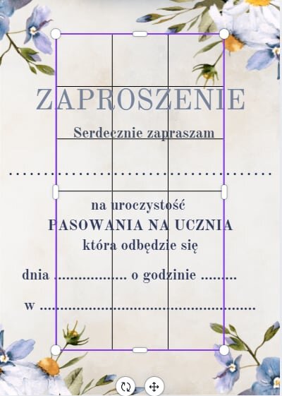 Zaproszenie na ślubowanie