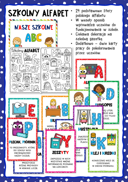 Szkolny alfabet pierwszoklasisty