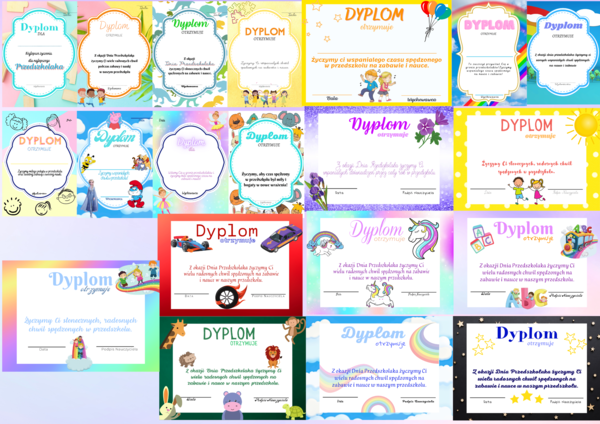 Dzień Przedszkolaka - girlandy, medale, dyplomy