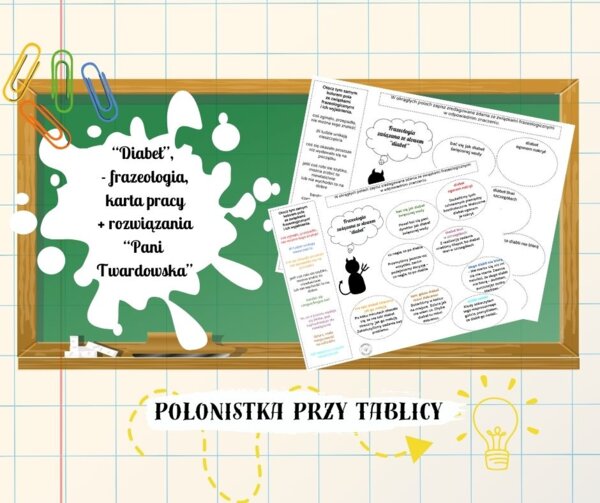 "Pani Twardowska" związki frazeologiczne frazeologia "diabeł" rozwiązania
