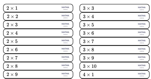 KABOOM Tabliczka mnożenia