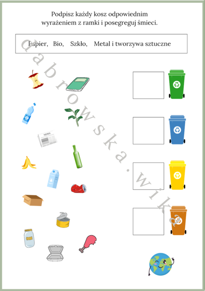 Dzień Ziemi - segregacja śmieci