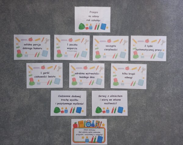 Przepis na udany rok szkolny