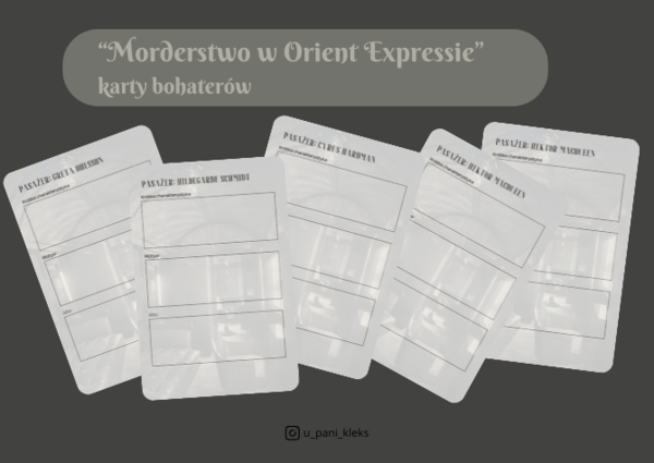 "Morderstwo w Orient Expressie" - karty postaci