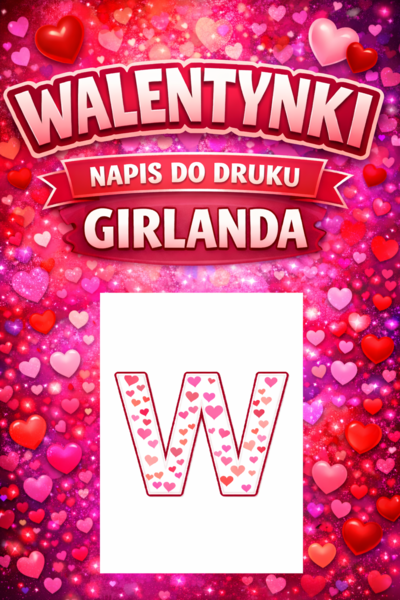 Girlanda WALENTYNKI – napis do druku (PDF, 10 liter)