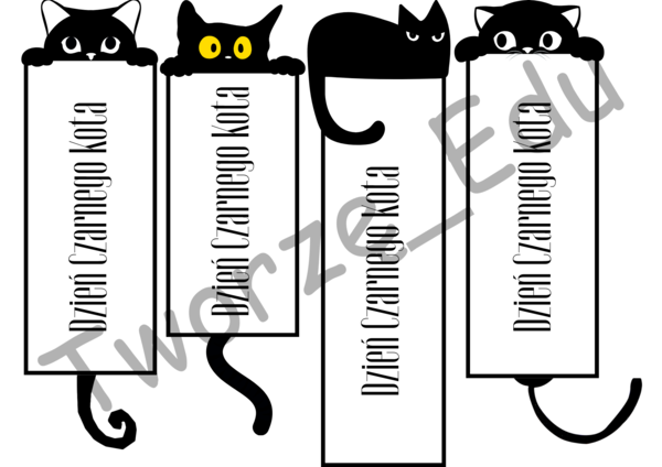 Zakładki Dzień Czarnego Kota