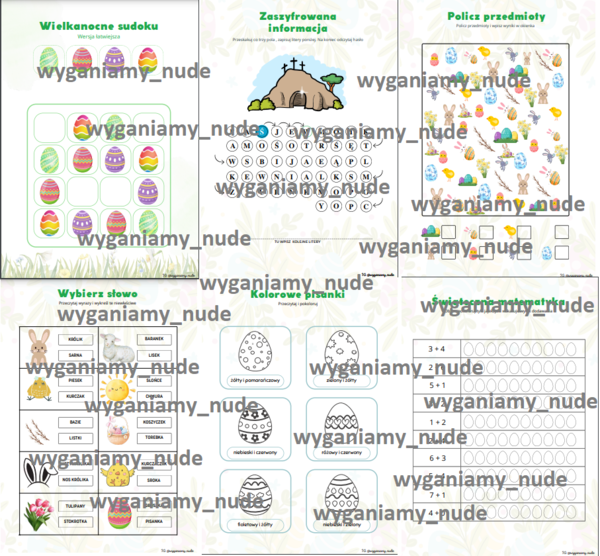 Wielkanoc karty pracy Święto Wielkiej Nocy