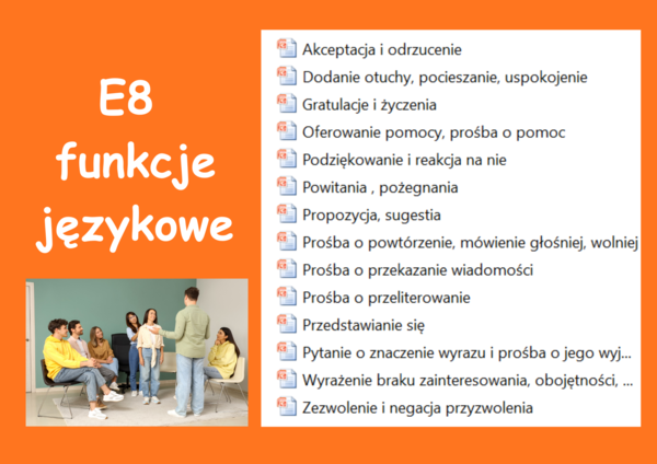 E8 funkcje językowe - prezentacje