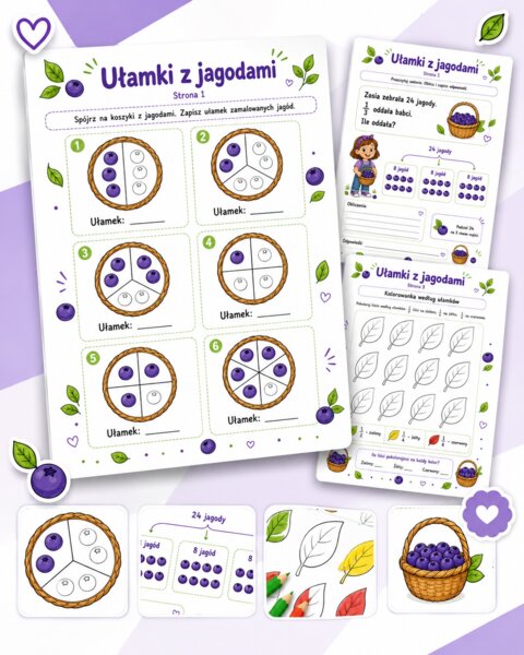 Ułamki z jagodami