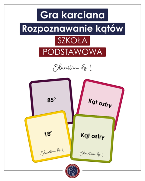 Gra karciana „Piotruś Pan” Rozpoznawanie kątów