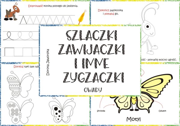 Przedszkole. Szlaczki zawijaczki i inne zygzaczki - owady.