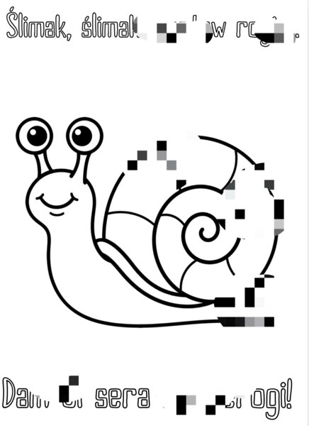 Ślimak kolorowanka
