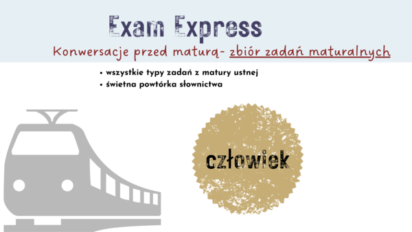 Matura ustna, zadania z działu 'Człowiek'- zabiór zadań