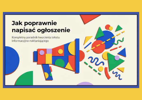 OGŁOSZENIE - prezentacja - 11 slajdów - ćwiczenia redakcyjne - egzamin
