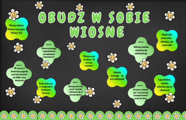 Gazetka - wiosna, obudź w sobie wiosnę