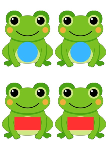 Żabki - dopasuj kształty