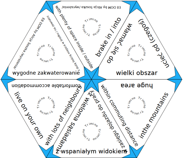 E8 DOM by Alicja Soszka - gra TRIMINO - wyrażenia