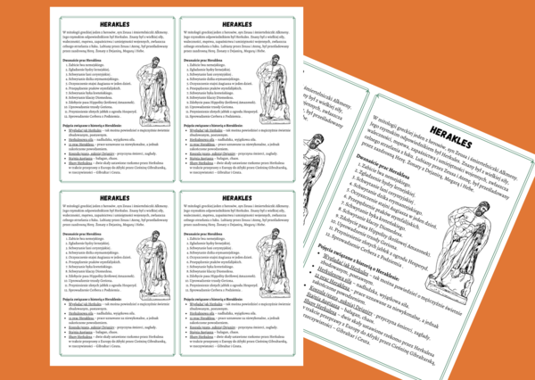 HERAKLES I JEGO PRACE - wklejka - wklejki - mit - mitologia