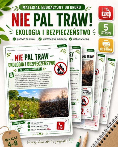 Nie pal traw - ekologia i bezpieczeństwo