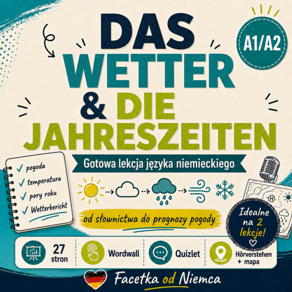 Das Wetter & die Jahreszeiten – gotowa lekcja niemieckiego A1/A2